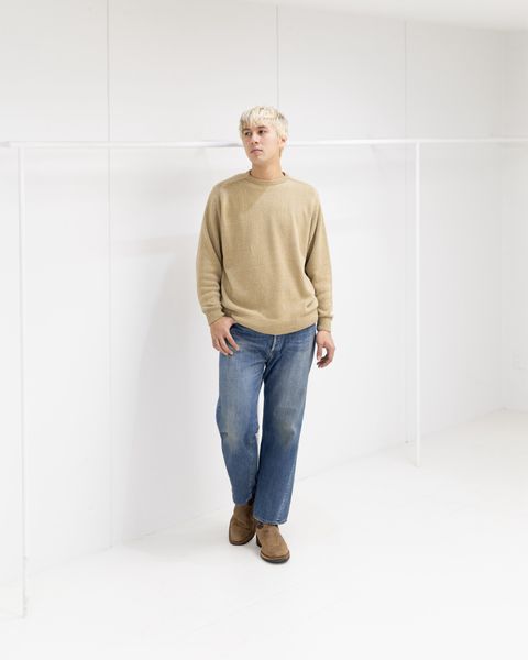 A.PRESSE   Washed Silk Nep Crew Neck Sweater (BEIGE) 1月10日(土)新作発売！