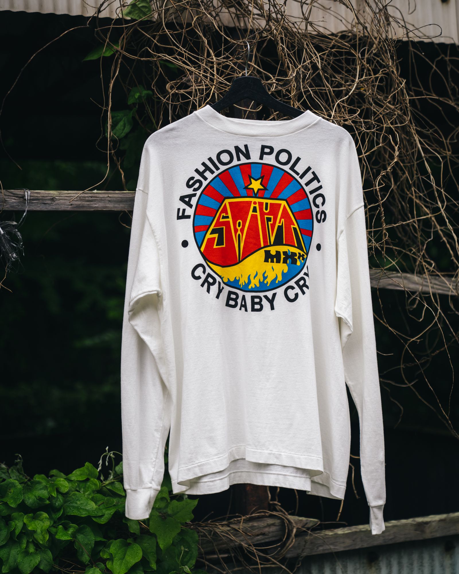 セントマイケル Tシャツ FASHION POLITICS LS TEE(SM-HR1-0000-034)WHITE★9月13日(土)発売！