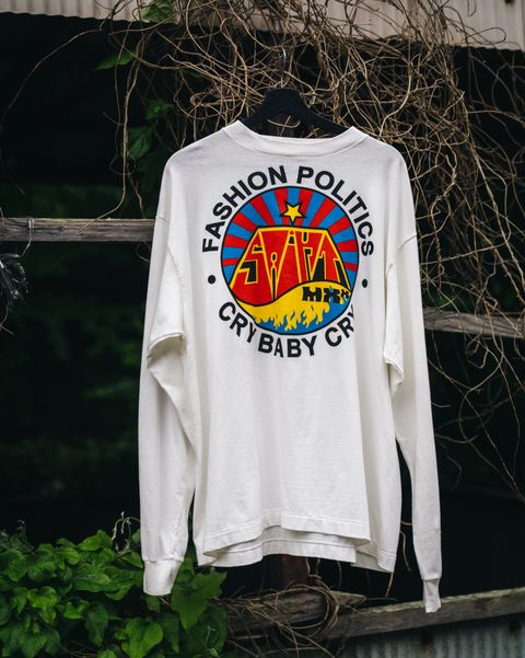 セントマイケル Tシャツ FASHION POLITICS LS TEE(SM-HR1-0000-034)WHITE★9月13日(土)発売！