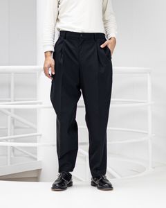 グラフペーパー 26SS Wooly Cotton Twill Wide Tapered Slacks(GM261-40047B)BLACK☆1月31日(土)発売！