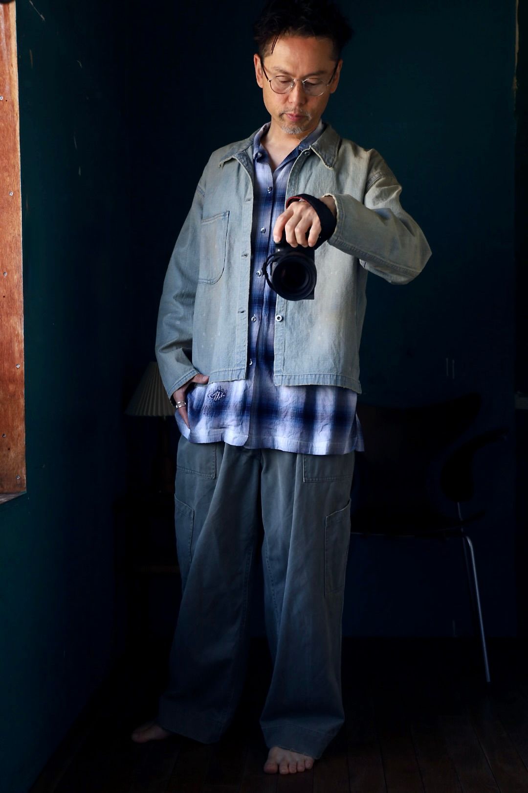 お得な情報満載 A.PRESSE 2025 STYLE2 Vintage US Navy Denim Jacketスタイル ジャケット・アウター