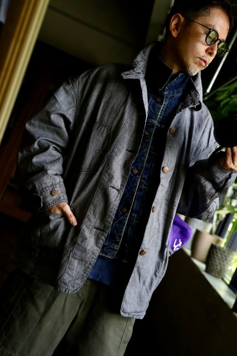 ©SAINT M×××××× ベルベルジンコラボ STRIPE BB_DENIM JKTスタイル(SIZE:L)
