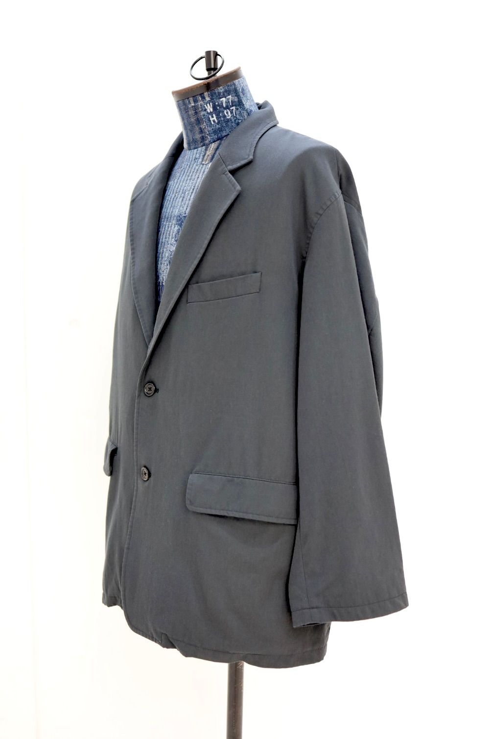 グラフペーパー 26SS Fulled Wool Twill Oversized Jacket(GM261-20340)CHARCOAL☆2月7日(土)発売！