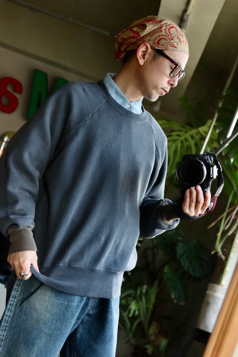 A.PRESSE 23SS Vintage Sweatshirtスタイル
