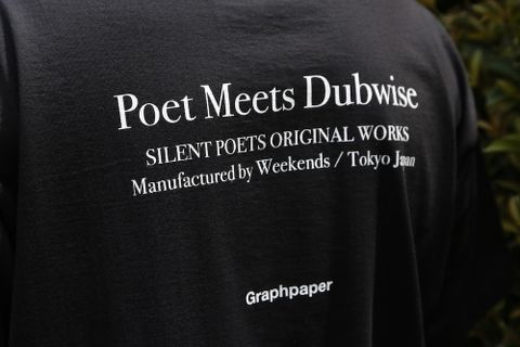 Graphpaper POET MEETS DUBWISE for Graphpaper Oversized Tee “WORDS AND SILENCE” style.2021.4.17.