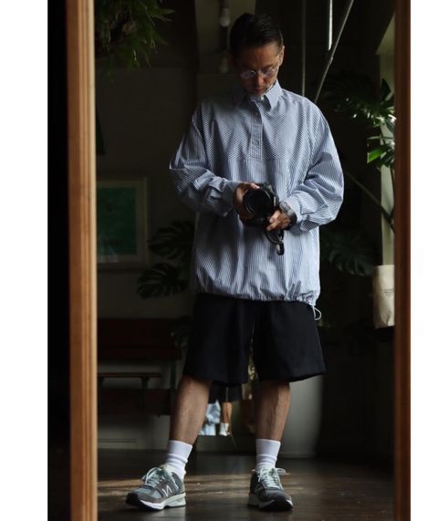 FreshService CORPORATE STRIPE ANORAK SHIRTスタイル