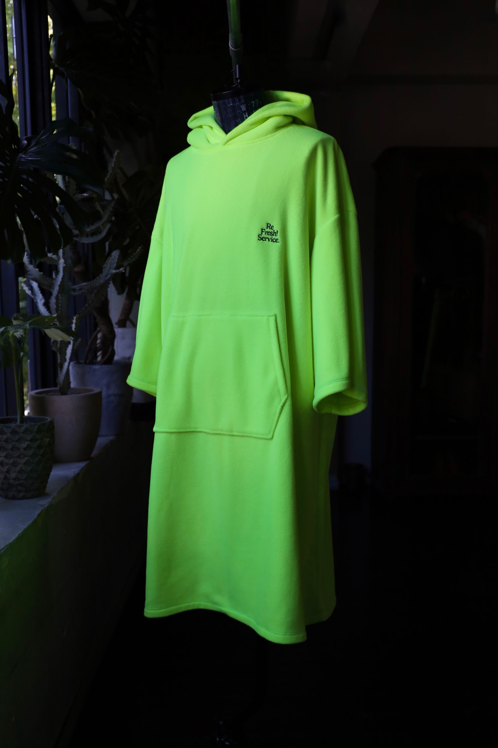 ReFresh!Service.  FLEECE SAUNA PONCHO(NEON YELLOW)★再販しました！