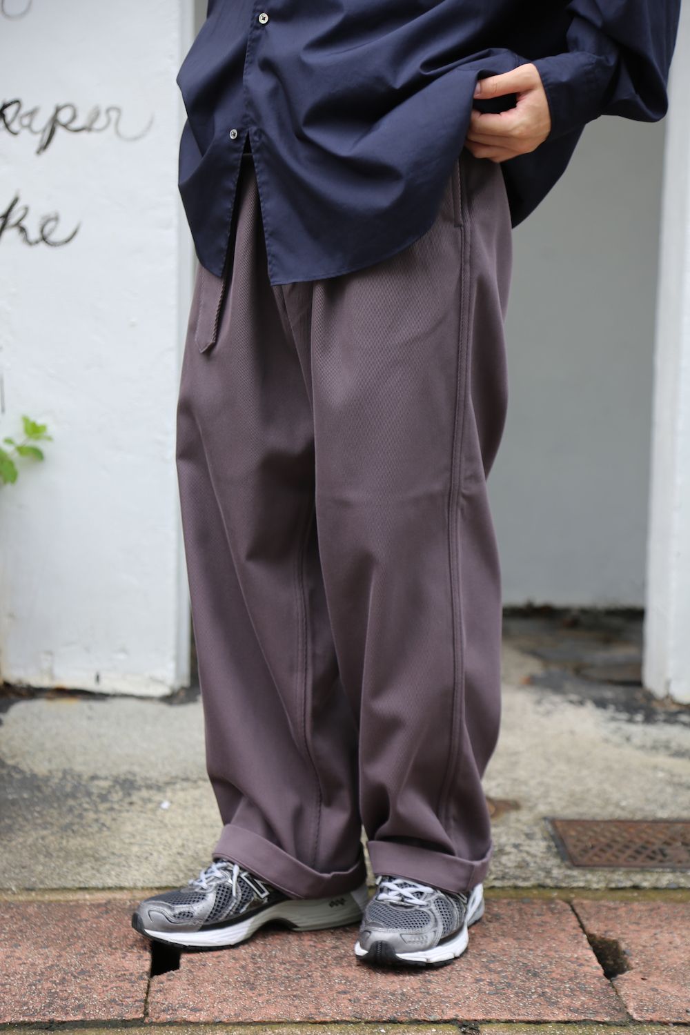 Graphpaper Hard Twill Two Tuck Pants - スラックス