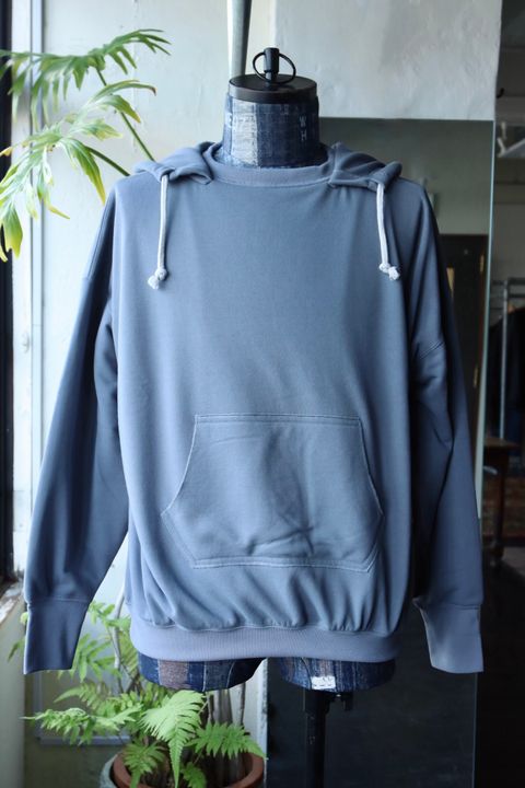 ファウンダ 25SS W FACE HOODIE(015FD251011)SMOKE BLUE
