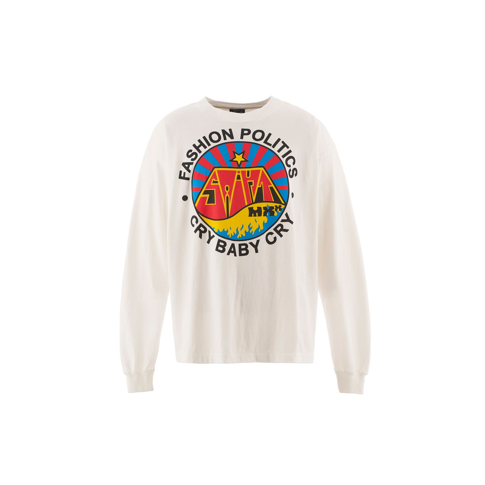 セントマイケル Tシャツ FASHION POLITICS LS TEE(SM-HR1-0000-034)WHITE★9月13日(土)発売！