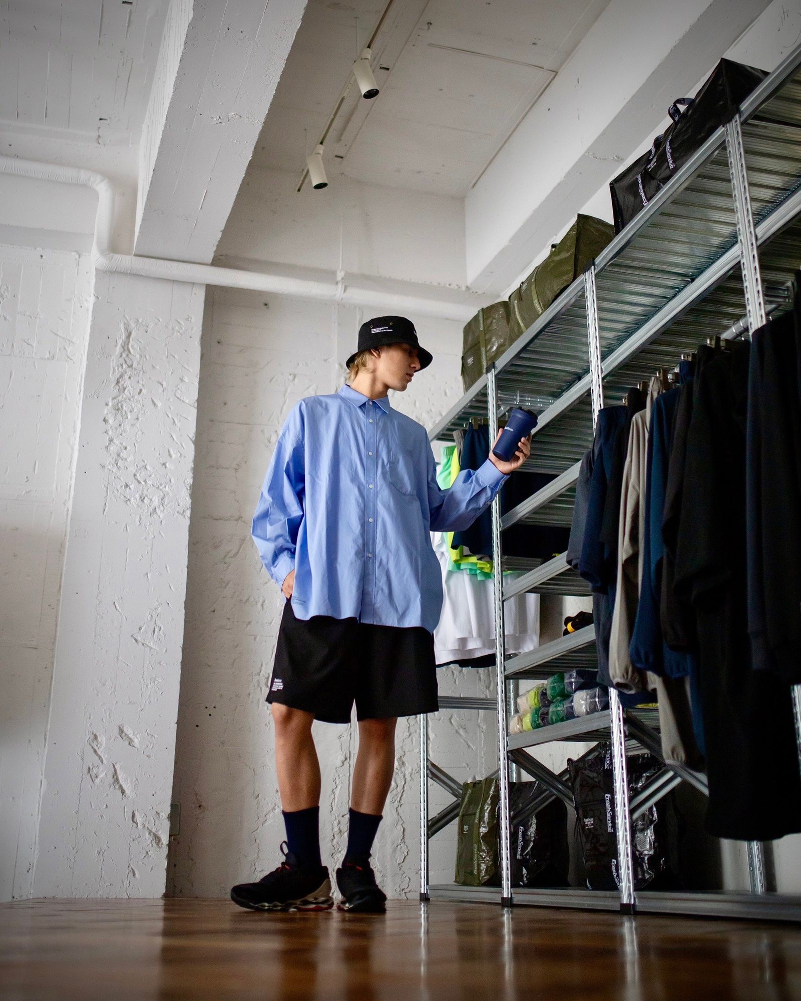 FreshService SPOT CORPORATE UNIFORM L/S SHIRT(L.BLUE) style 2024.6.28