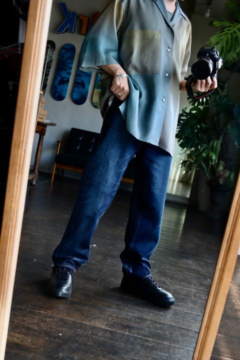 YOKE ヨーク23SSシャツ PRINTED OPEN COLLAR SHIRTスタイル
