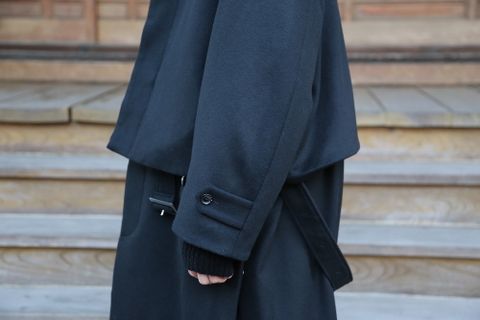 YOKE 3WAY BAL COLLAR SHARE COAT"BLACK"Style.2020.10.24.