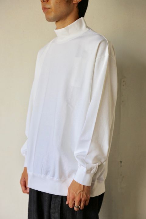 Graphpaper Heavy Weight Mock Neck Hem Rib Tee"WHITE"Style.2020.8.29.