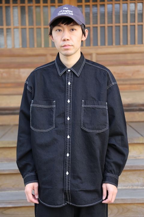 Graphpaper Denime Regular Collar Shirt& Denime Five Pocket Pants "BLACK"Style.2020.12.14.