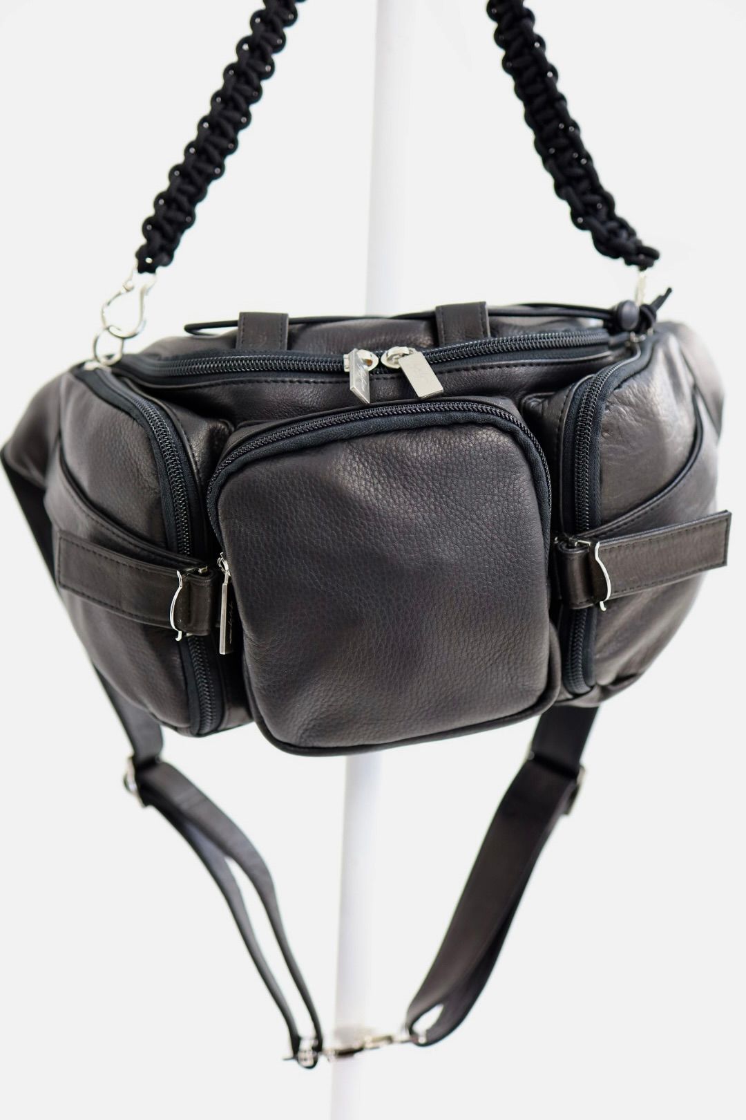 Yohji Yamamoto POUR HOMMEレザーウェストバッグ(HK-I07-775)BLACK☆新作発売！