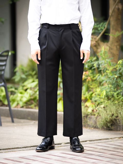 マーカウェア 26AW DOUBLE PLEATED STRAIGHT TROUSERS(A26C02PT01C)BLACK☆新作発売！