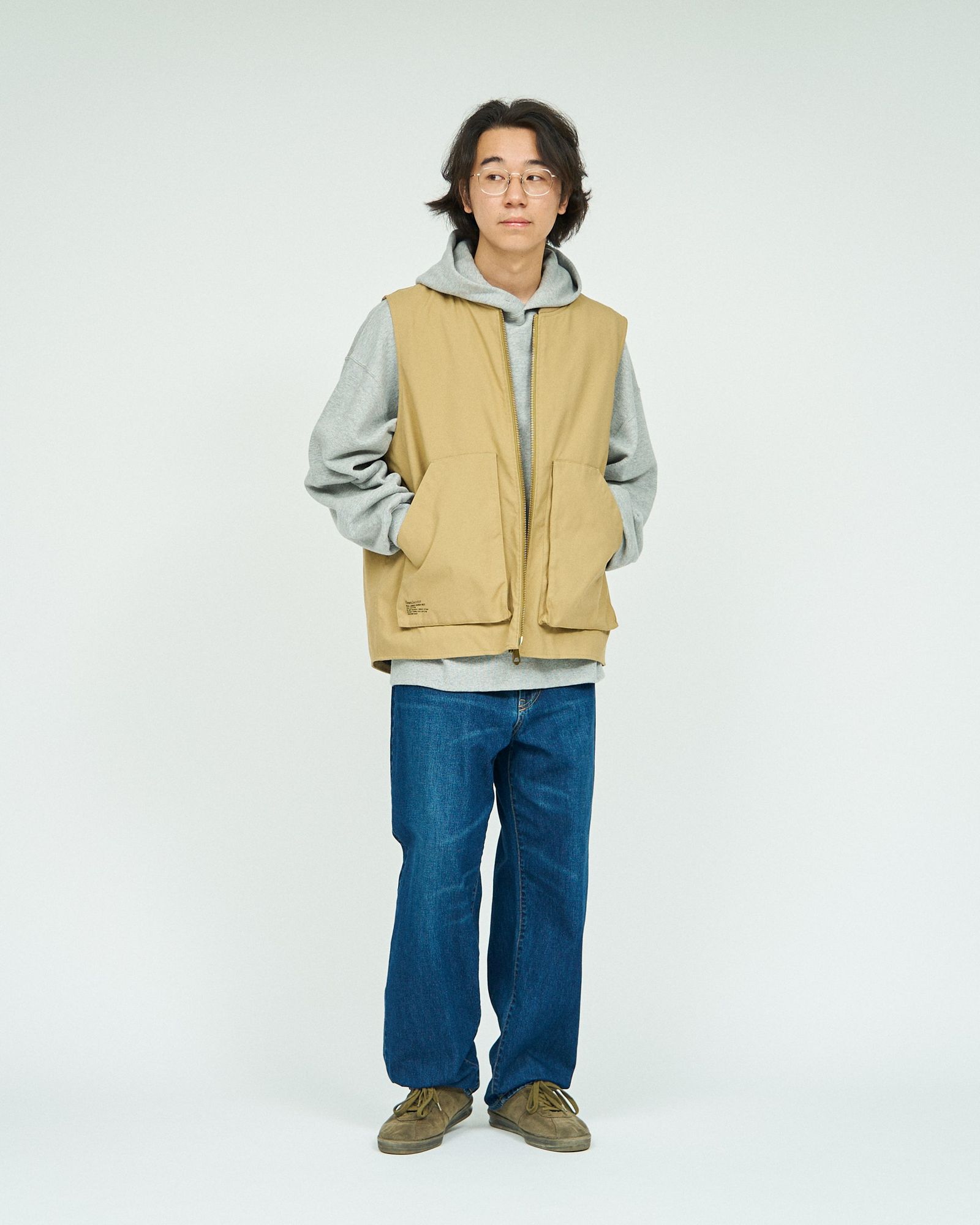 フレッシュサービス BOA LINED DUCK VEST (FSC243-30185)BEIGE