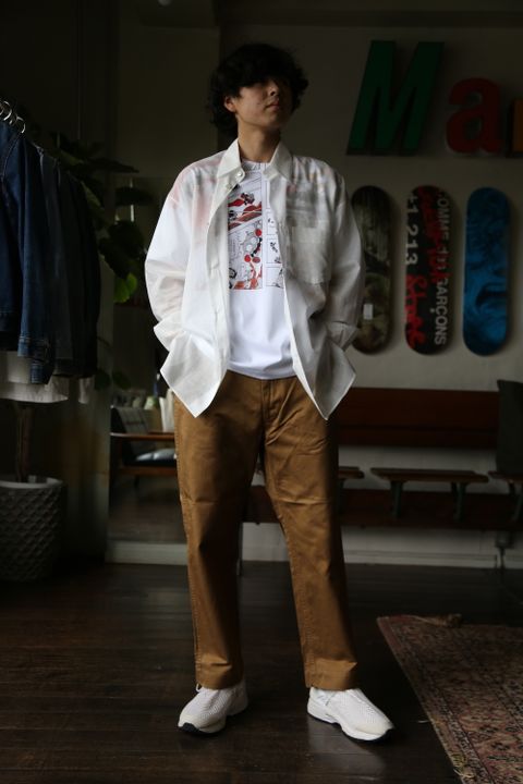 eYe JUNYA WATANABE MAN CarharttカーハートWネームパンツ(WG-P905-100) style. 2021.04.17.