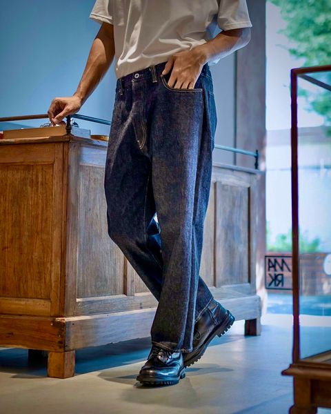 アプレッセ Washed Denim Wide Pants(AP-4001)ONE WASH