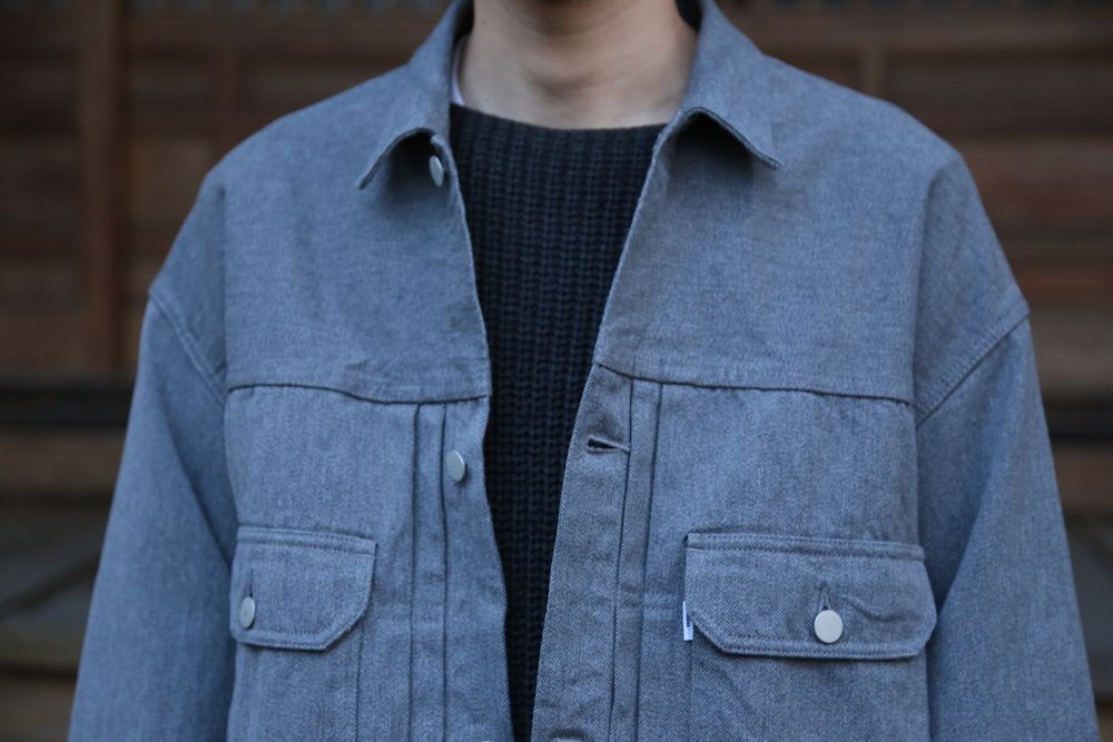 Graphpaper Colorfast Denim Blouson"GRAY"Style.2020.11.28.