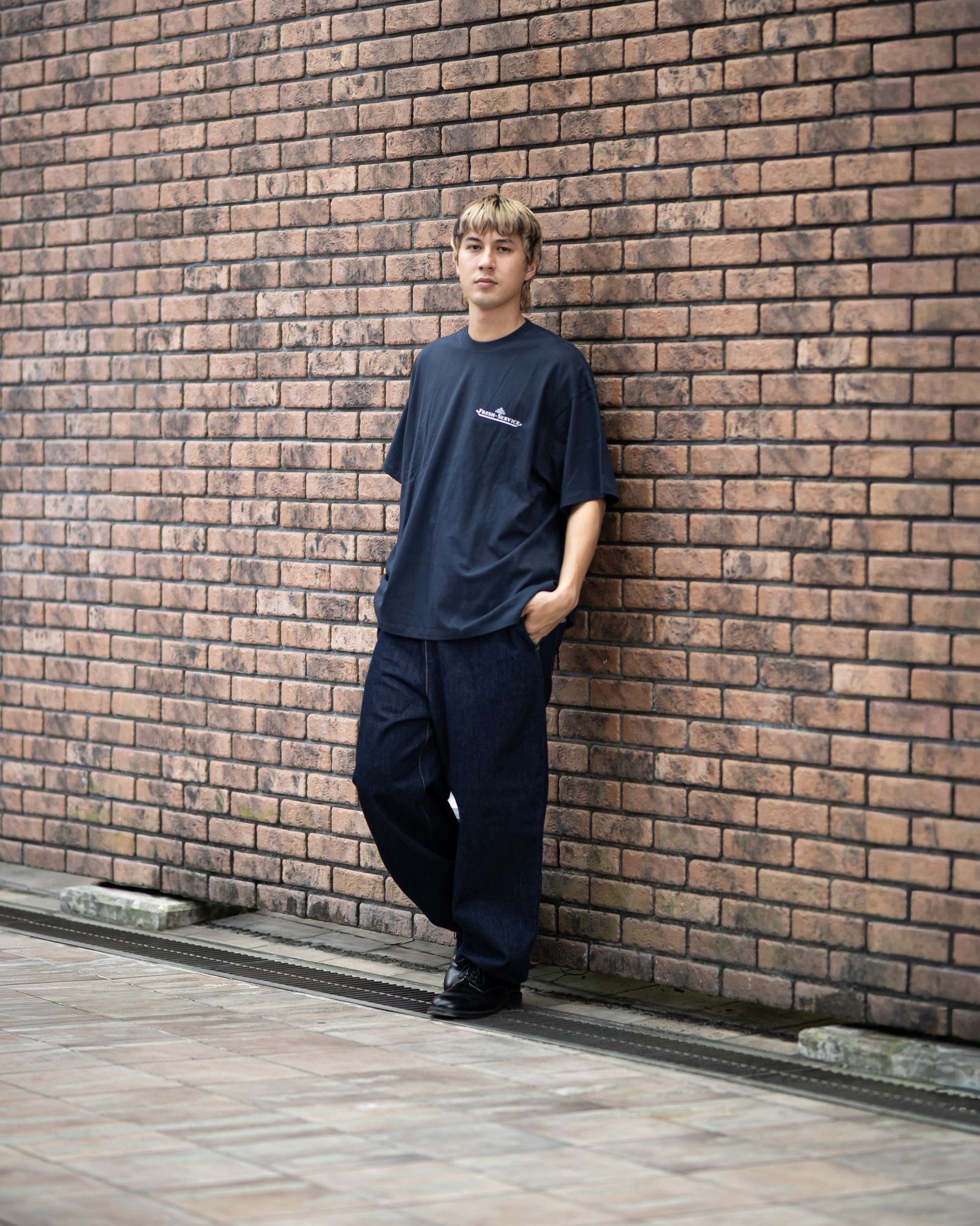 フレッシュサービス CORPORATE PRINTED S/S TEE "FF"(FSC263-70137)NAVY☆7月25日(土)新作発売！