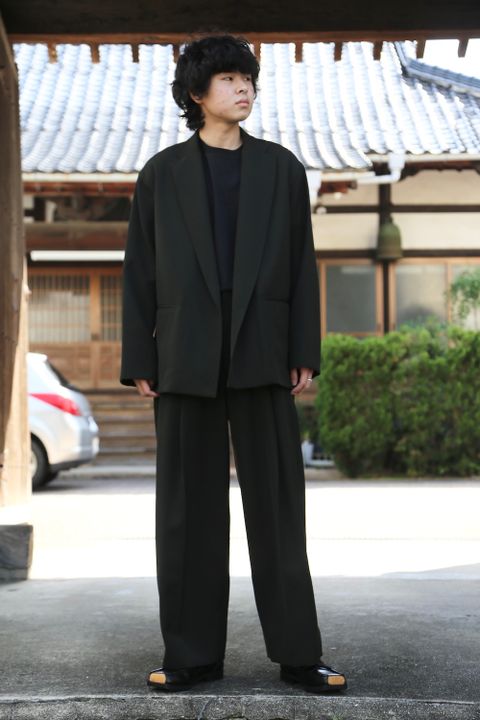 blurhms Wool Surge Cardigan Jacket,WOOL SURGE SUPER WIDE EASY SLACKS style. 2021.07.20.