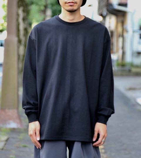 Graphpaper L/S Oversized Tee BLACK Style.2020.9.4.