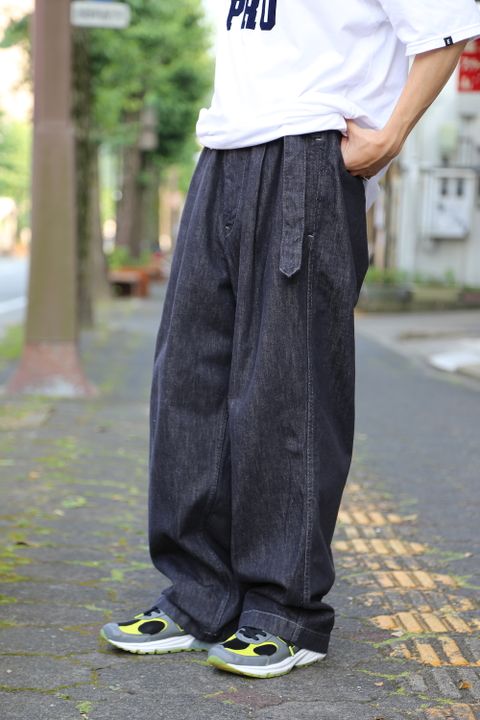 Graphpaper Colorfast Denim Belted Pants"INDIGO"Style.2020.8.4.