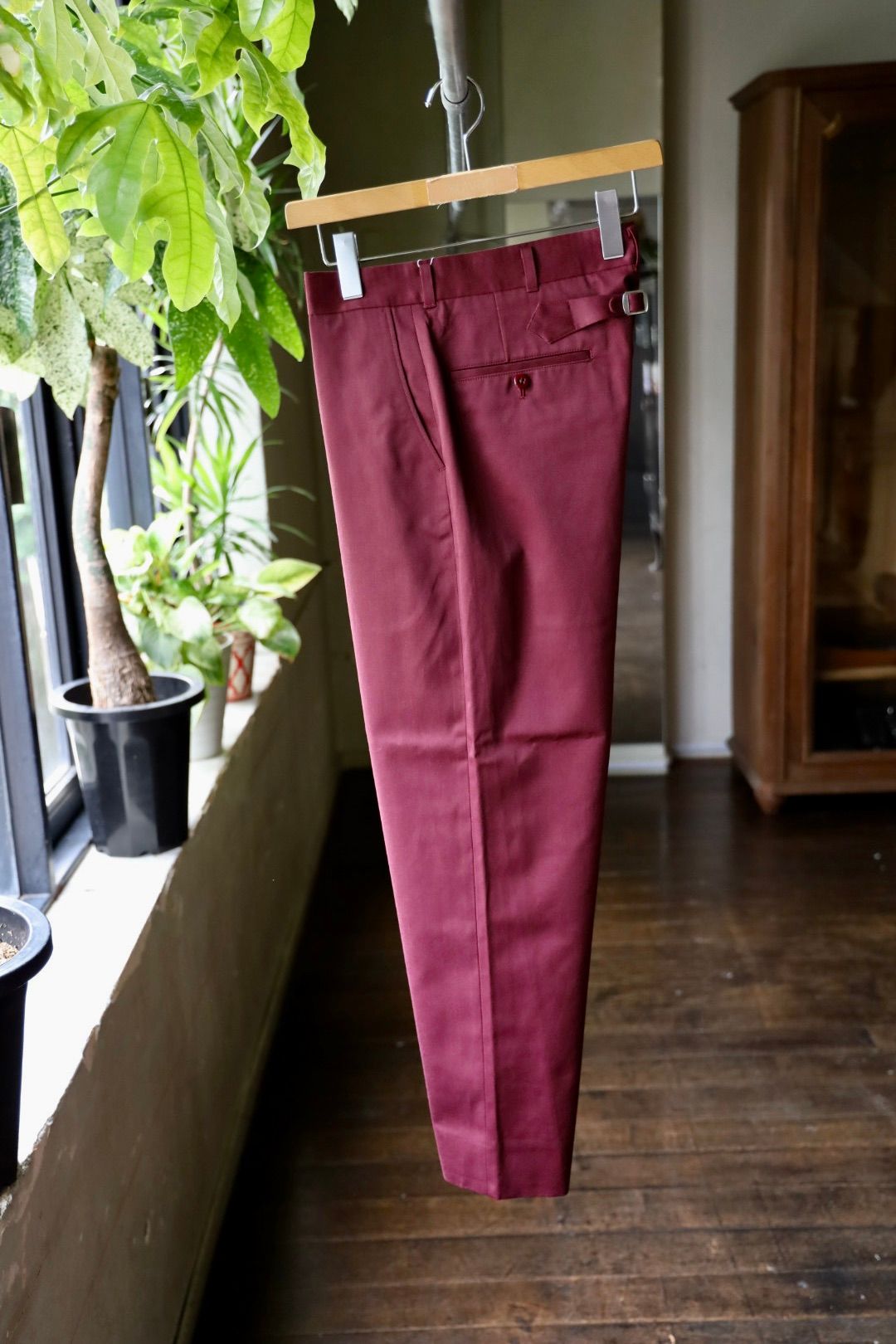 ファウンダ 25AW TWILL PANTS(015FD252006)BORDEAUX