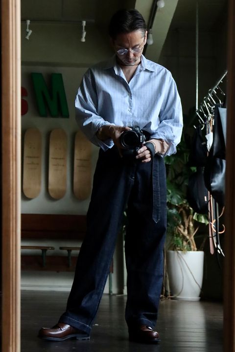 ブラームス Denim Long Belted Pants Mixスタイル.2022.6.22.