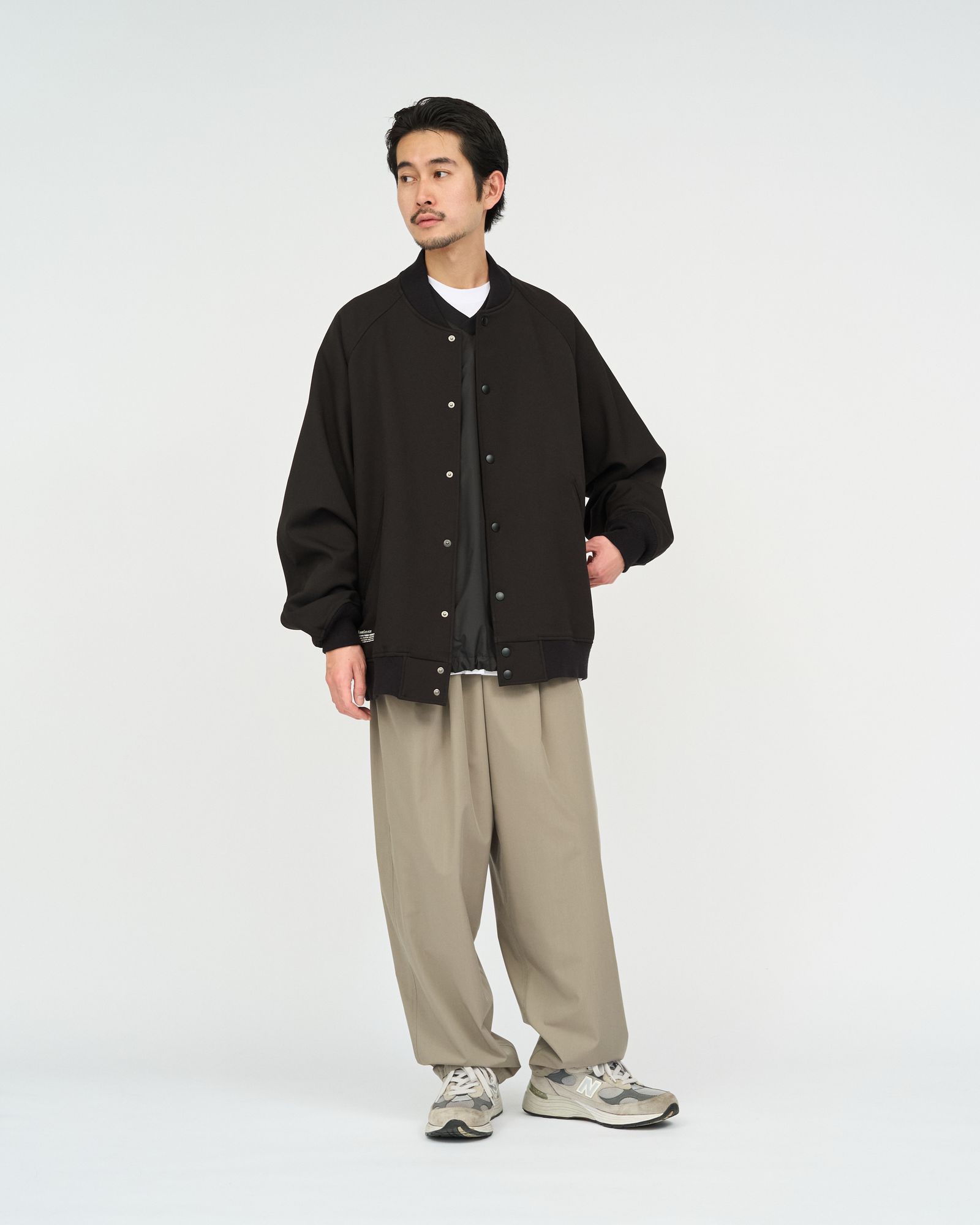 フレッシュサービス 26AW  DOWN FABRIC VARSITY JACKET(FSC263-30050)BLACK☆10月24日(土)新作発売！