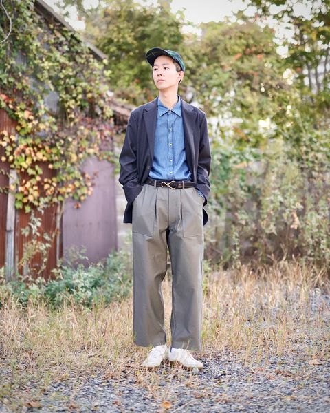 blurhmsROOTSTOCK 23FW Cotton Back Satin Baker Pantsスタイル