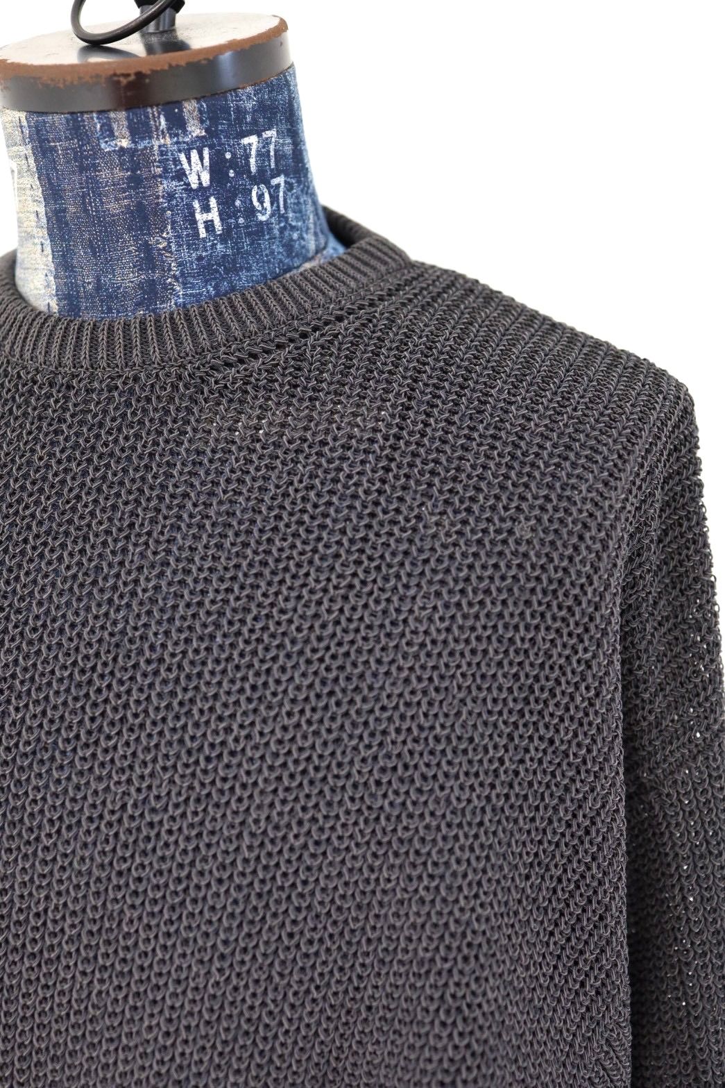 グラフペーパー26SS Coiled Wool Nylon Crew Neck Knit(GM261-80433)CHARCOAL☆2月28日(土)発売！