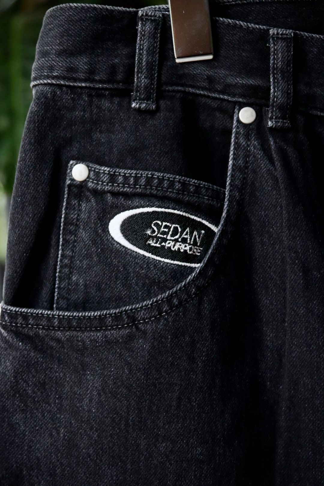 セダンオールパーパス23FW Oval Logo Denim Pant(SD23F-PT07)BLACK☆8月12日(土)発売！