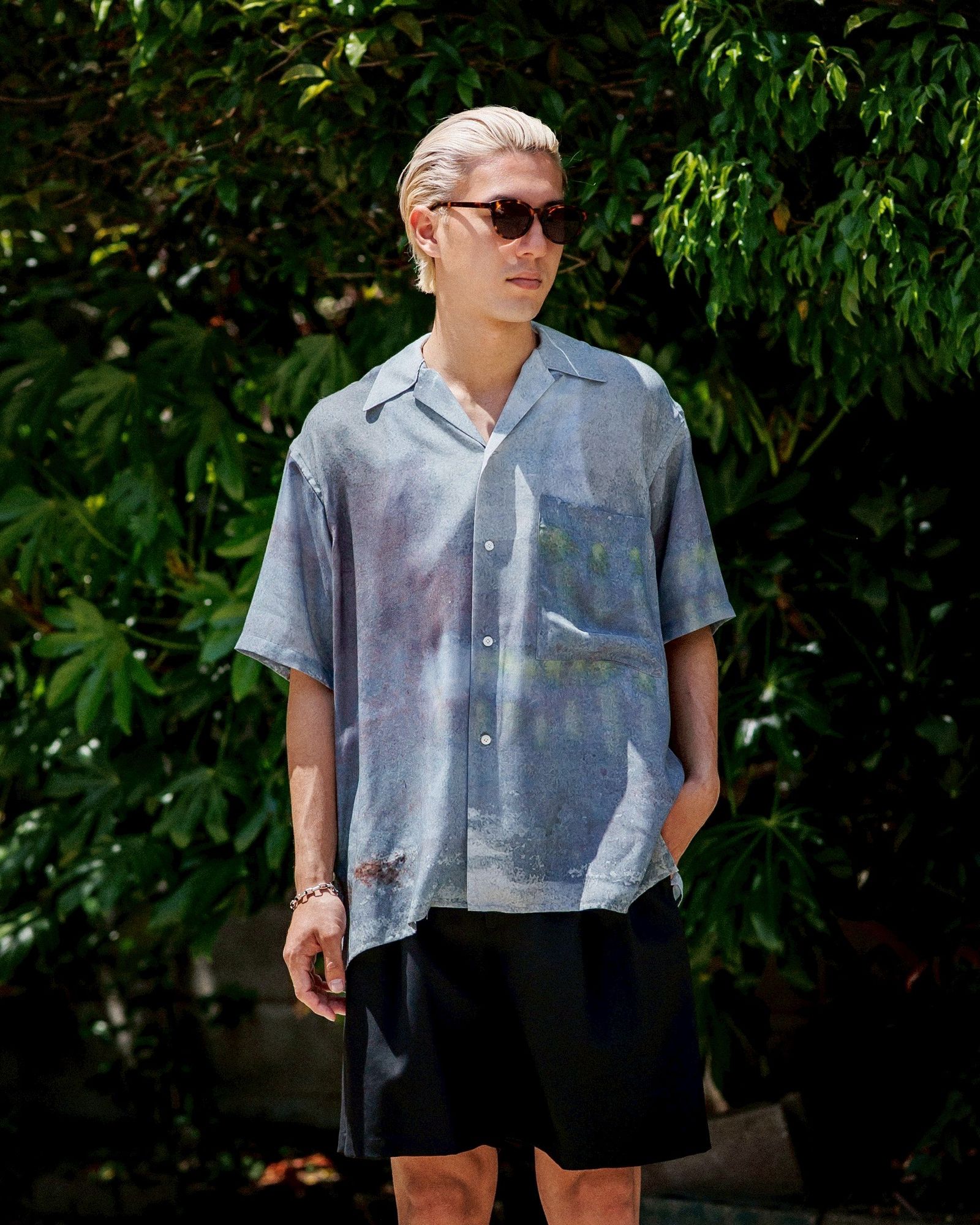 YOKE - ヨーク25SUMMER シャツLANDSCAPE PRINTED OPEN COLLAR