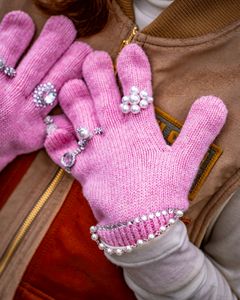 doublet ダブレット25AW KNIT GLOVES WITH RINGS (25AW88GV05) PINK★9月13日(土)発売！