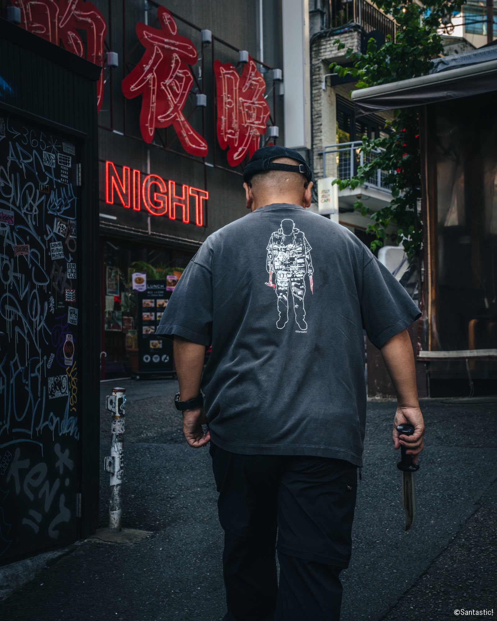 セントマイケル Tシャツ 惨家-zange- GS_SS TEE(SM-HR1-0000-C25)BLACK