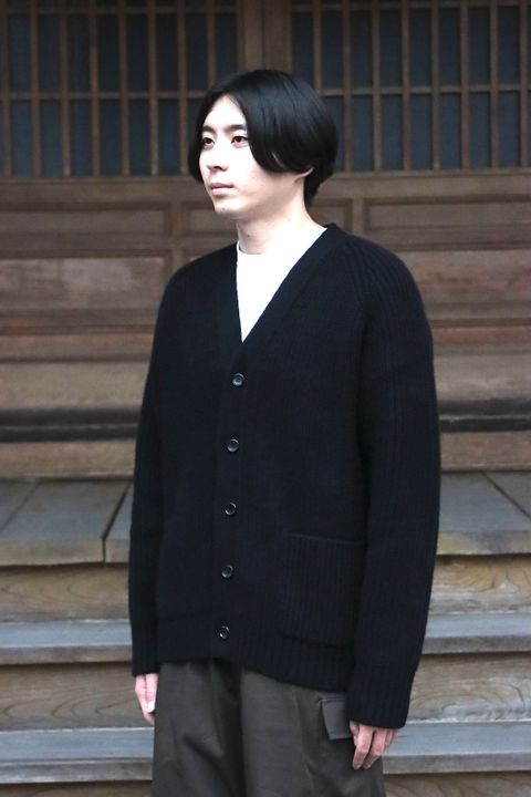 A.PRESSE Fisherman Cardigan Sweater(21AAP-03-02M)BLACK style