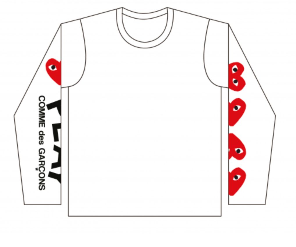 PLAYプレイコムデギャルソン スリーブロゴプリントTシャツ ☆11月1日(土)発売！