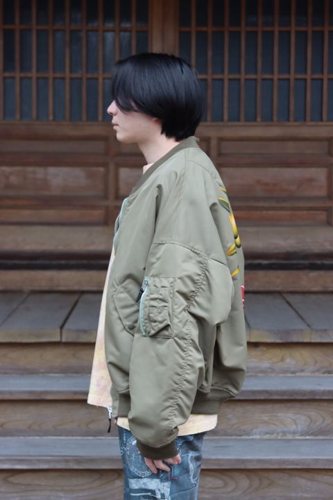 doublet VEGETABLE DYED MA-1(22SS13BL132) style.2022.1.16