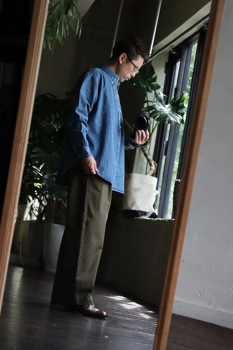 A.PRESSE 22FW BD Denim Shirtスタイル