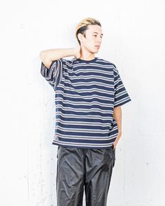 フレッシュサービス MULTI BORDER S/S TEE(FSC251-70121)NAVY