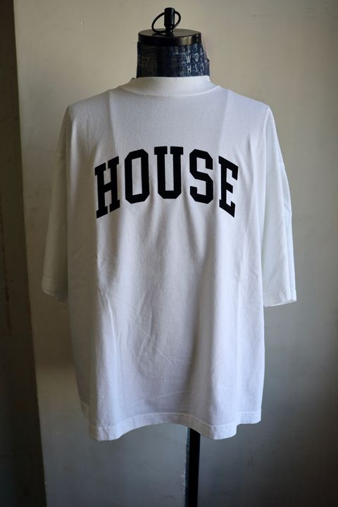 イズネスミュージック 25SS HOUSE FLOCKY PRINT T-SHIRT(IMP5_10_FLHOUSET01)WHITE