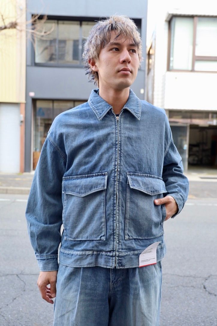 グラフペーパー Selvage Denim Zip Jacket(GU261-20056LB) INDIGO_LIGHT FADE★1月24日(土)発売！