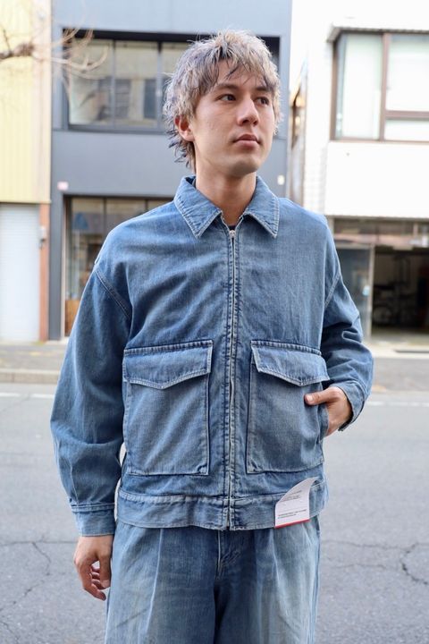 グラフペーパー Selvage Denim Zip Jacket(GU261-20056LB) INDIGO_LIGHT FADE★1月24日(土)発売！