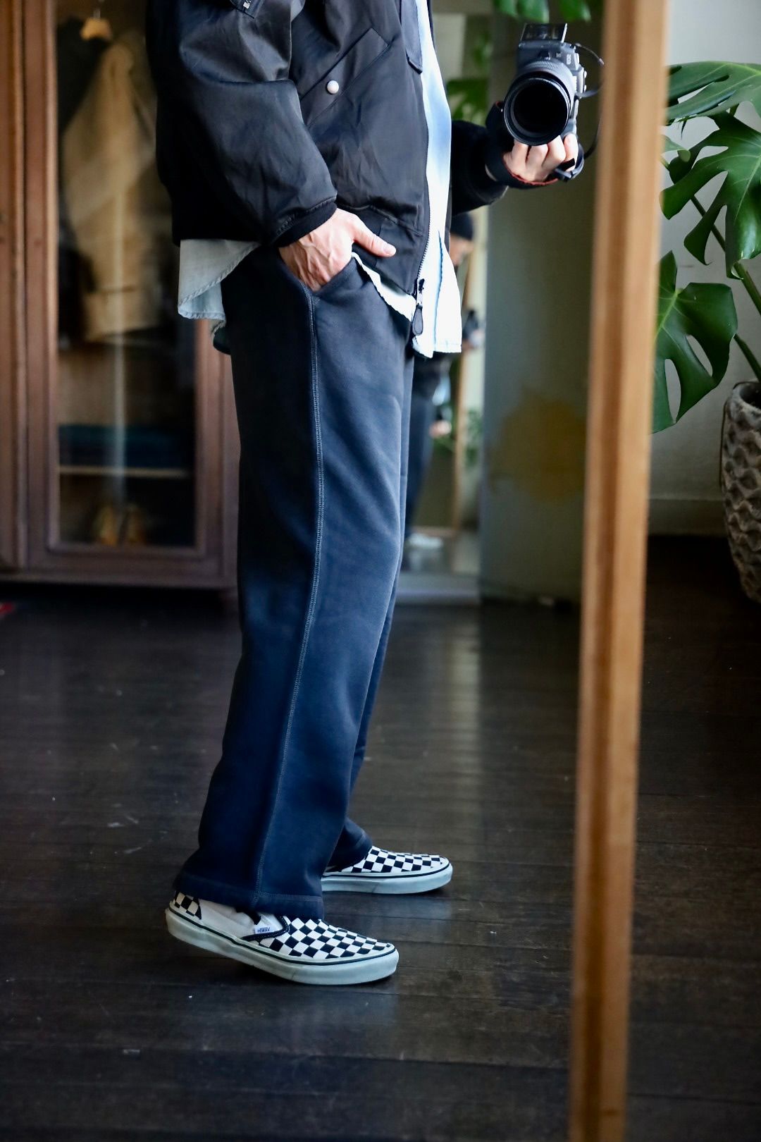 A.PRESSE - アプレッセ Vintage Sweat Pants(25SAP-05-10K)BLACK
