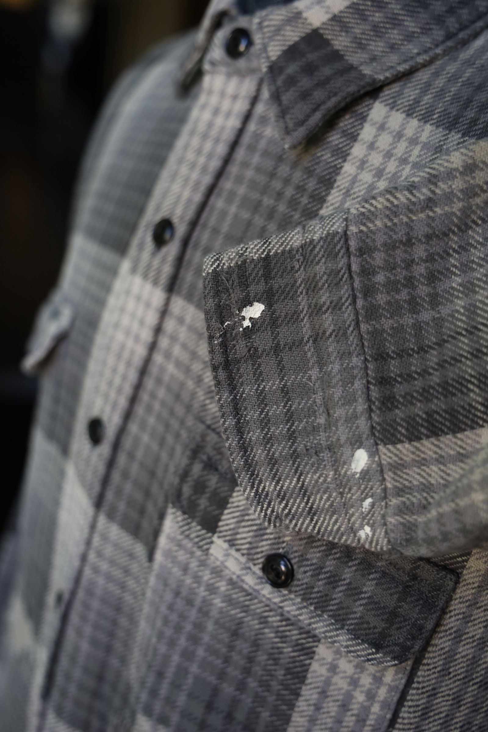 BOW WOW バウワウ DELUXE FLANNEL SHIRTS REPAIRED (BW242-DFSR)CHACOAL×GRAY REPAIRED☆10月19日(土)11:00発売！