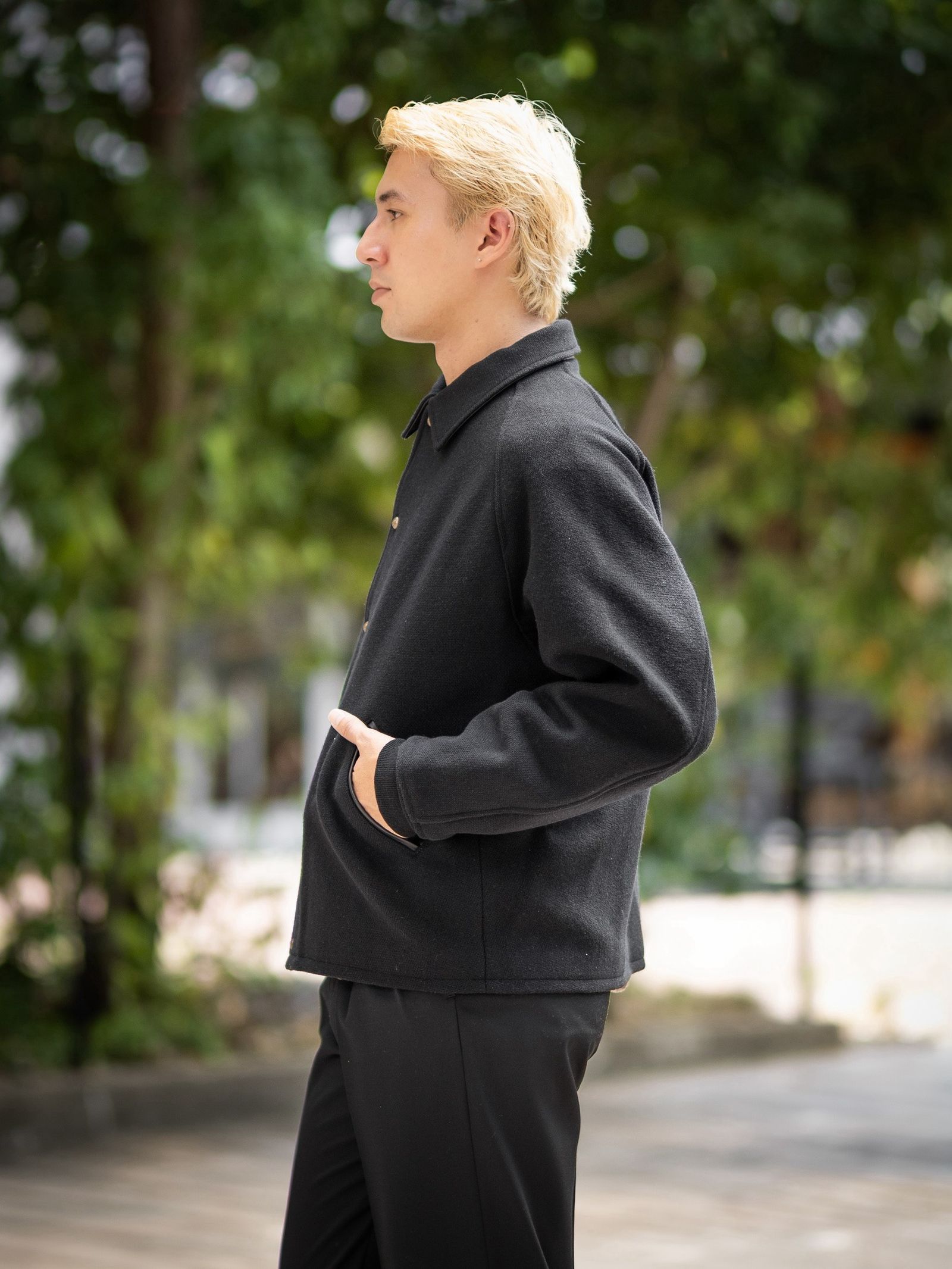 A.PRESSE 新作High Twist Cashmere Melton Coach Jacket
