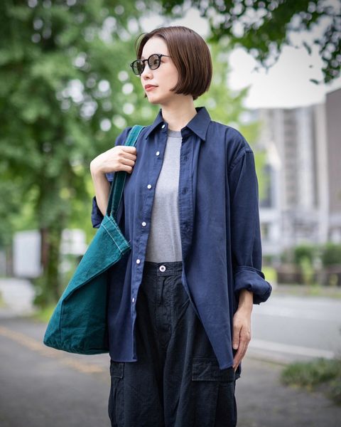 A.PRESSE  Twill Regular Collar Shirt style 2024.07.13